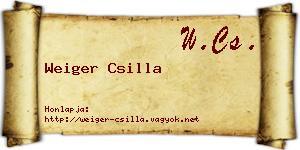 Weiger Csilla névjegykártya